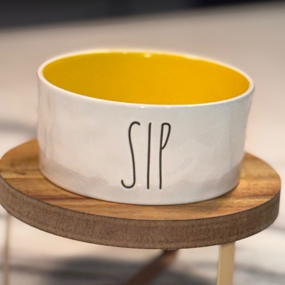 Rae Dunn Sip Medium Pet Bowl